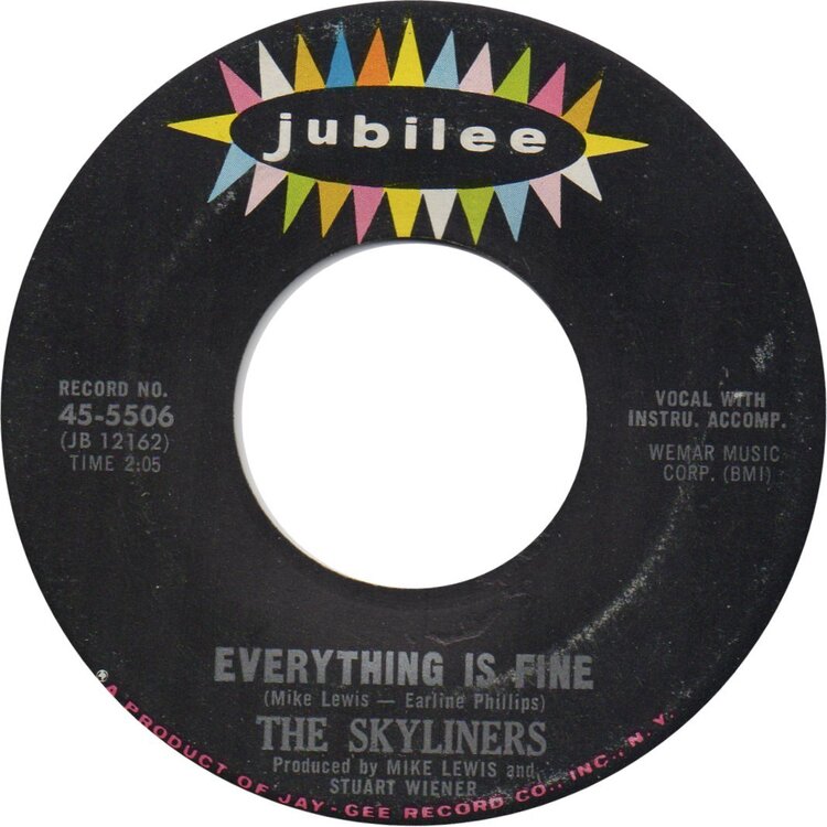 Skyliners - Everything is fine - Jubilee - Ex £7 plus P&P.jpg