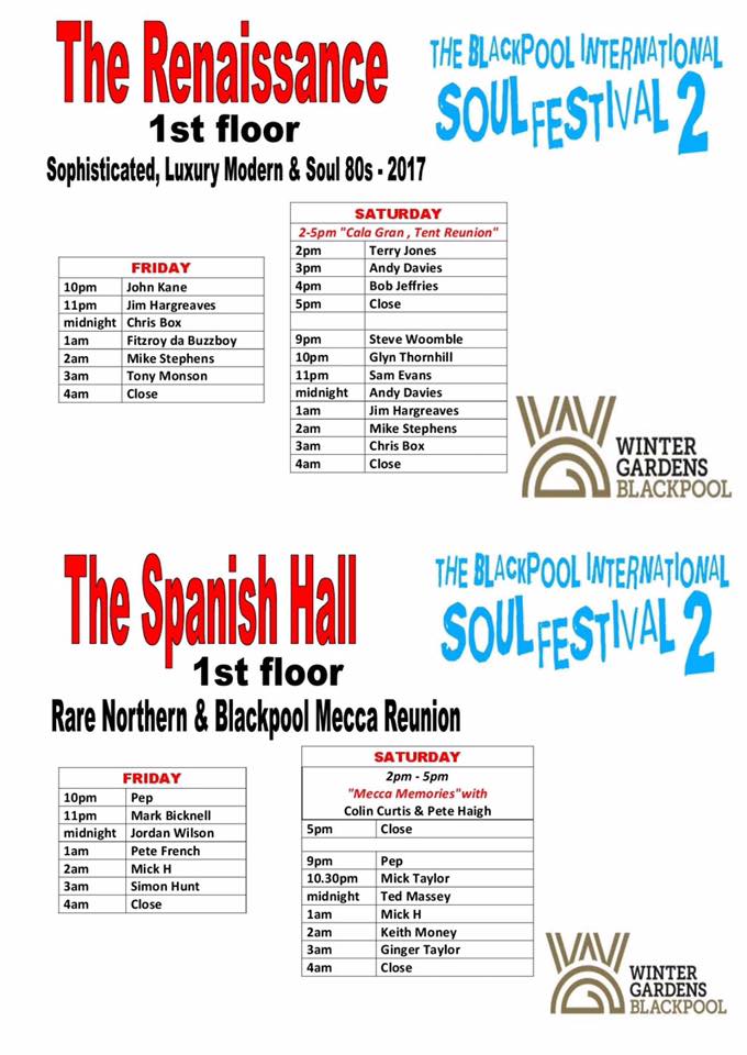 BLACKPOOL SOUL FESTIVAL 2 Weekenders Soul Source