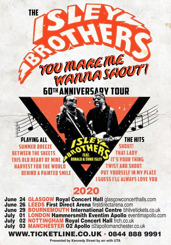 The Isley Brothers - 2020 Uk Tour Details - Soul Source