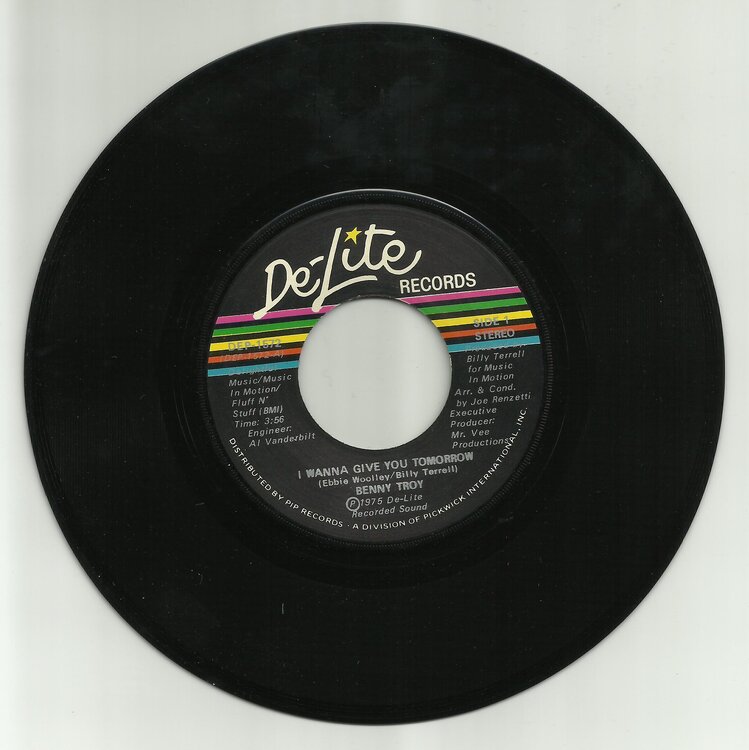 Benny Troy ~ I Wanna Give You Tomorrow ~ De-Lite - Soul Source