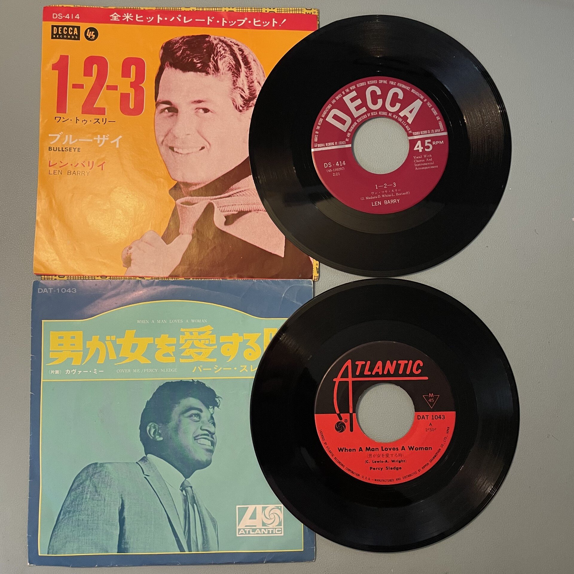 2 Japanese 45s Len Barry + Percy Sledge - Soul Source