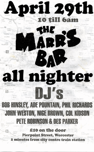 marrs bar all-nighter, worcester