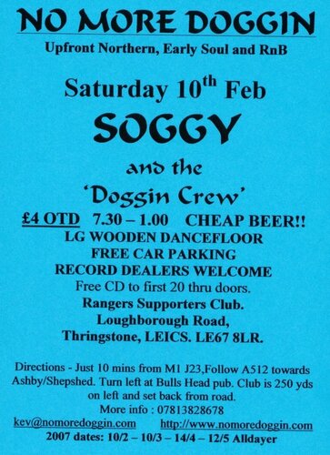 no more doggin sat 10th feb - with soggy