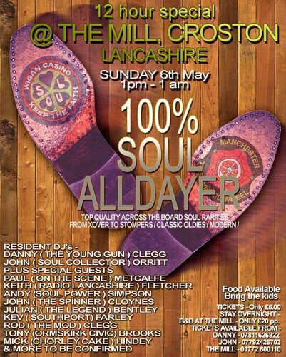 soul all dayer - @ the mill croston, lancs may 6th 12 hour s