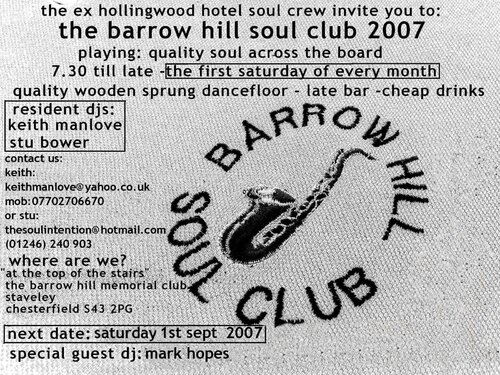 barrow hill soul club sept 1st 2007