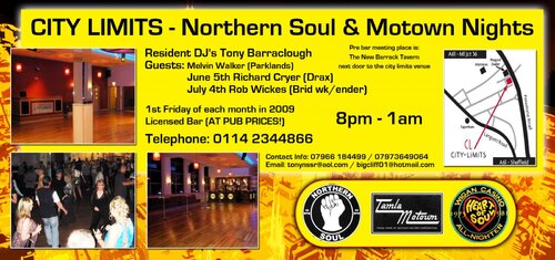 city limits soul nights (sheffield) 4th july sat!!