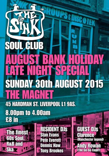 sink soul club mini nighter sunday 30th august