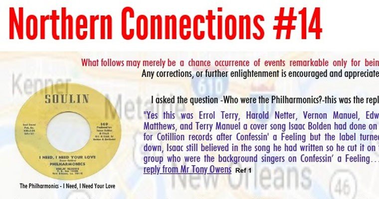 More information about "Northern Soul Connections #14 - Confessin A Feeling For The Philharmonics"