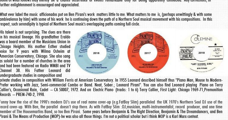 More information about "Northern Soul Connections #16 Benjamin and the..."