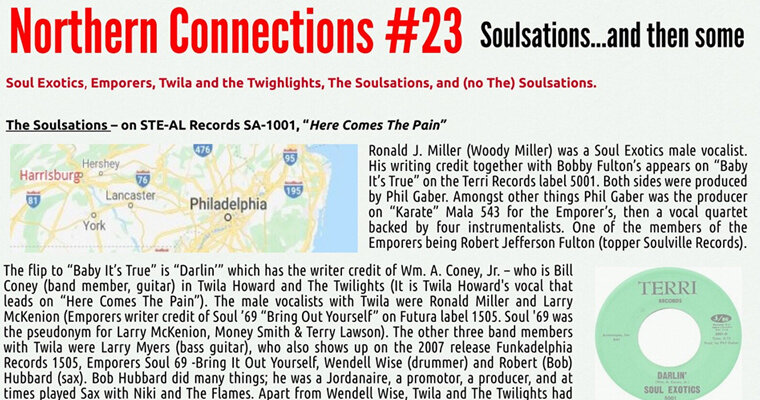 Northern Soul Connections #23 - Soulsations and then some magazine cover