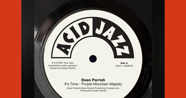 Dean Parrish - It's Time - Purple Mountain Majesty - Acid Jazz 45 magazine cover