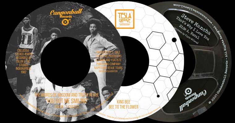 New Cannonball Records & Tesla Groove 45s - Out Now 5 (2+3) x 45s! magazine cover