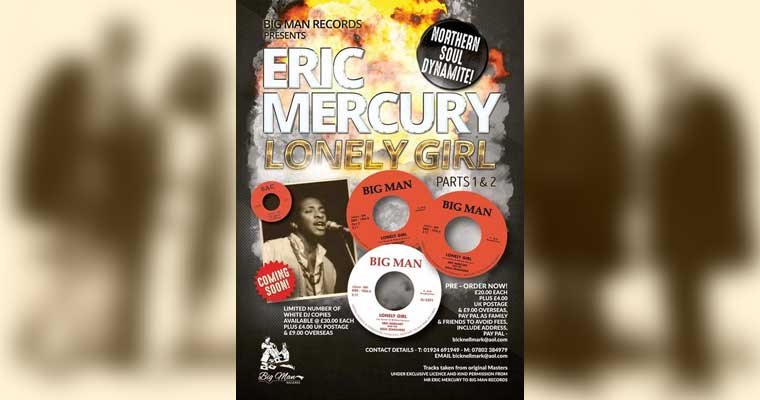 Eric Mercury 45 - Released This Week From Big Man Records BMR 1006 magazine cover