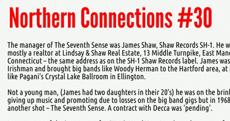 Northern Soul Connections #30 - The Seventh Sense magazine cover