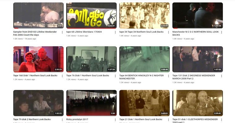 200+ Northern Soul Event Videos from Andy Holdroyd
