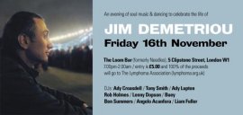 An evening to celebrate the life of Jim Demetriou Friday 16th November image