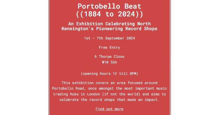 More information about "Portobello Beat - Exhibition Celebrating North Kensington’s Pioneering Record Shops"