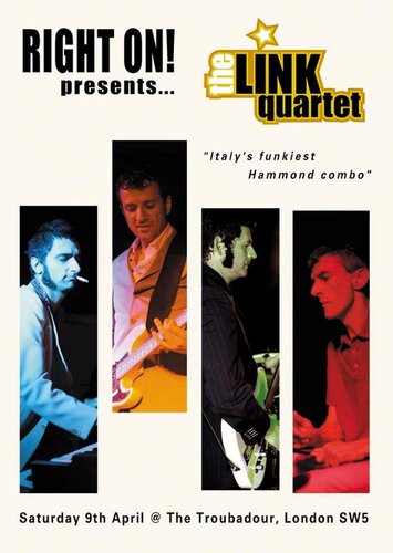 right on! presents the link quartet live - sat 9 april