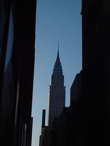 chrysler building in the morning