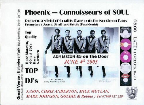 burton on trent - 4th june         phoenix soul club