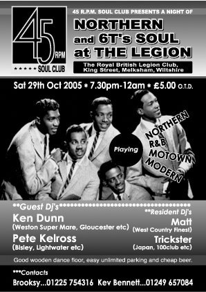 melksham british legion soul nite / oct 29th