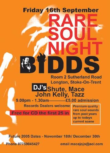 bidds rare soul night