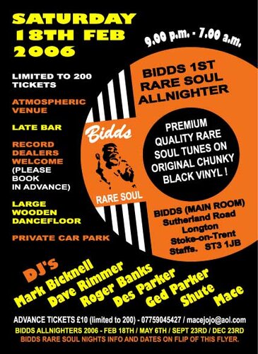 bidds 1st rare soul allnighter - feb 18th 2006