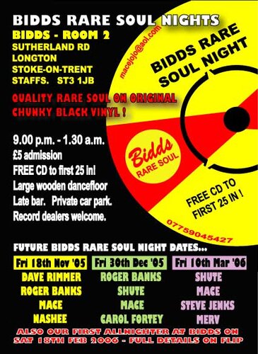 bidds rare soul night - nov 18th 2006