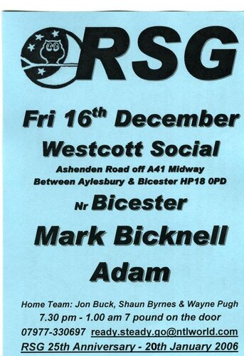 rsg @ westcott social friday 16th december