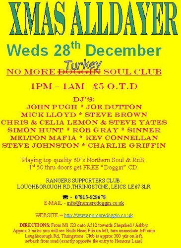 xmas alldayer weds 28th dec - nmd leics