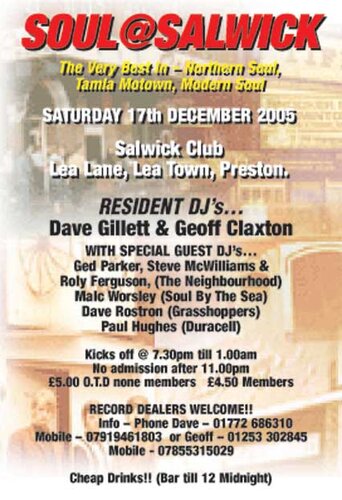 salwick soul night sat dec 17th