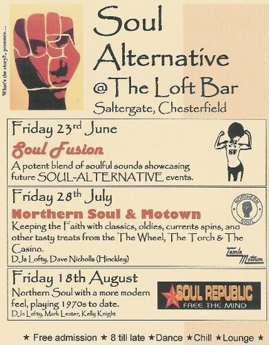 soul alternative, the loft - chesterfield - 23rd june