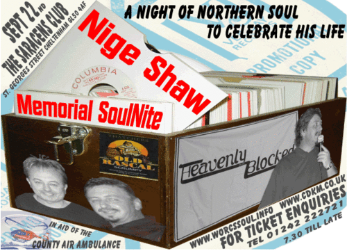 nige shaw memorial soulnite, cheltenham