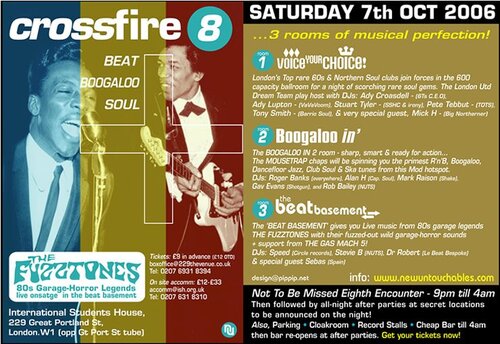 crossfire 8- london- sat 7 october