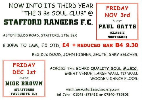  3bs soul club **** stafford rangers fc 