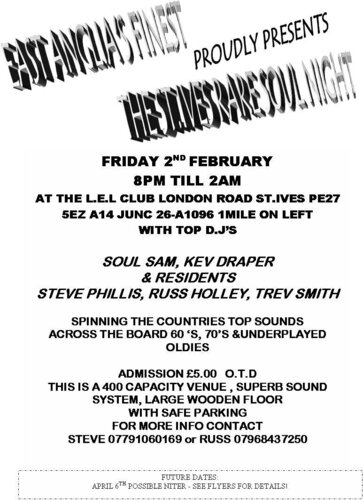 st.ives rare soul nite feb 2nd