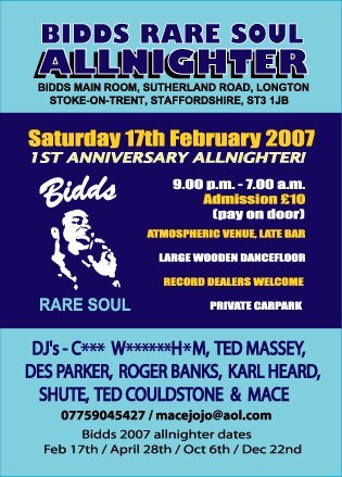 sat 17th feb 2007 - bidds allniter 1st anniversary