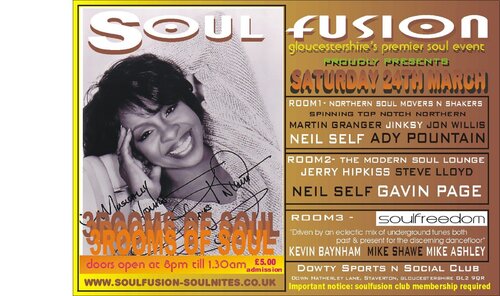 soulfusion, gloucestershire, march 24th flyer