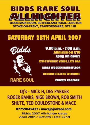 bidds allnighter - sat 28th april