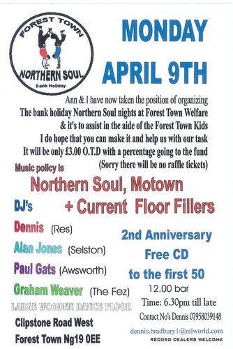 forest town bank holiday northern soul night