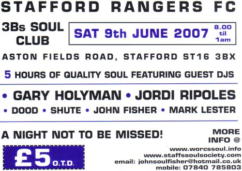  stafford rangers fc ** soul night 