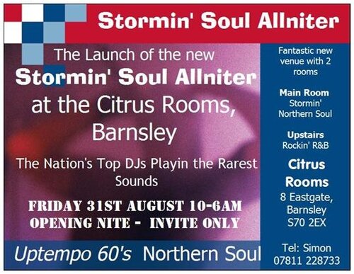 stormin' soul - barnsley's first allniter