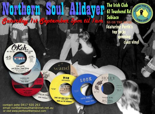 northern soul alldayer, irish club, subiaco, w australia