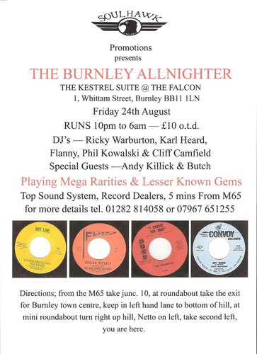 the burnlet allnighter - friday 24th august