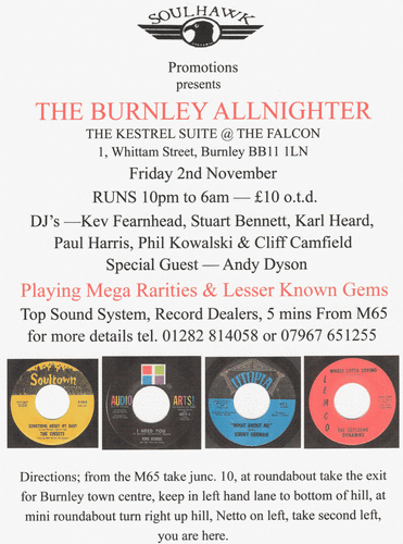 burnley all niter 2nd november