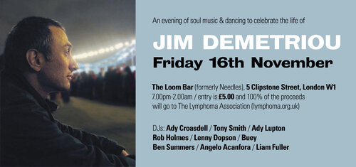 jim demetriou memorial night, london, 16th november