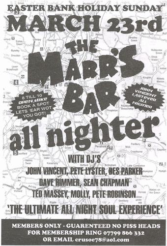 marrs bar all-nighter, worcester