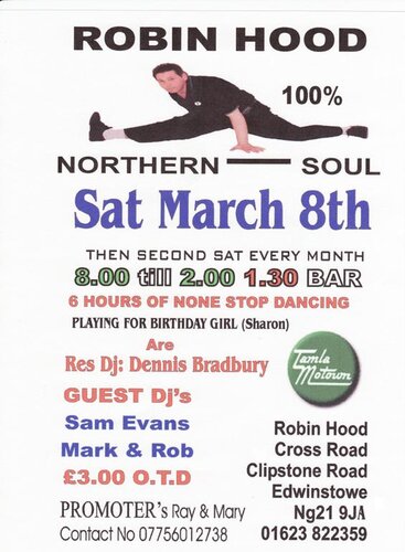 robin hood northern soul night