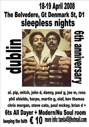 sleepless nights 6th anniv all dayer 18-19 april