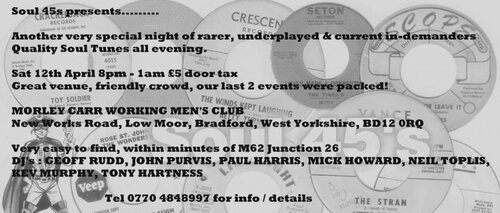 bradford rare - underplayed soul night april 12th